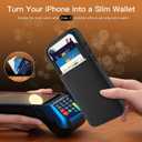 Leather Phone Case Wallet Card Case Compatible with iPhone 17 Pro Max Case, Wallet with 3 Credit Card Pockets Black Phone Case