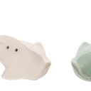 Beachcombers Green Bisque Fish Salt and Pepper Shaker, Set of 2, 2.84inch Length, Kitchen Accessories