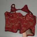 WDIRARA Women's Cut Out Lace Crop Bustier Corset Tank Top Sexy Going Out Party Club Tops, Size: M