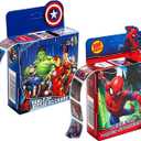 2 Pack Roll Stickers Kids Sticker, 20 Designs,400 Pcs Self Adhesive Label 1-1/2 Inch Self Adhesive Label Roll Stickers for Kids and Teacher