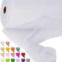 Tulle Fabric Roll, 54 Inch by 40 Yards Sheer Fabric Netting Matte Mesh Bolt for DIY Wedding Decorations, Gift Wrapping, Baby Shower, Tutu Skirt, Halloween Crafts, Christmas Party Supplies (White)