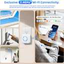 WiFi Sensor, Smart Motion Detector Kit with Phone App Alerts, Includes Gateway Hub, PIR Motion Sensor, Doorbell Button, Door Sensor, DIY Burglar Alarm for Home Business Apartment (Only 2.4GHz)
