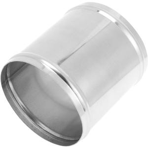 Motoforti 4.75" OD Straight Exhaust Pipe Tube with Bead Roll Car Exhaust Pipe Tubing Piping 5" End Length T304 Stainless Steel Silver Tone