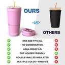 Frost Buddy Togo Buddy 30oz Stainless Steel Vacuum Insulated Tumbler To Go Coffee Cup Iced Coffee Cups, Iced Coffee Sleeve, Travel Mug, Thermal Cup for Hot & Cold Drinks, Dunkin Cup (Buttercream)