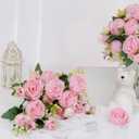 MARTINE MALL 8 Packs Peonies Artificial Flowers, Light Pink Artificial Peonies, Silk Peonies Flowers Fake Peonies Artificial Flowers Peonies Bouquet for Centerpiece Table Wedding Party Home Decor
