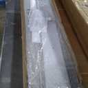 SmartStandard 32 x 84 inch White Sliding MDF Barn Door with 6FT Black Sliding Door Hardware Kit & Handle, Pre-Drilled Ready to Assemble, Waterproof PVC Coating, H-Frame