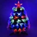 24-inch Fiber Optic Christmas Tree - Prelit Small Tabletop Christmas Tree with Lights, 8 Light Modes, Mini Fiber Optic Christmas Tree for Desk or Holiday Home Decorations and 
Premium All Natural Wood Grill Scraper - Wooden BBQ Grill Brush Cleaner Alternative - Enjoy Safe & Bristle Free Barbecue for Outdoor Grill |Includes 12" Bamboo Skewers (100 Pcs)