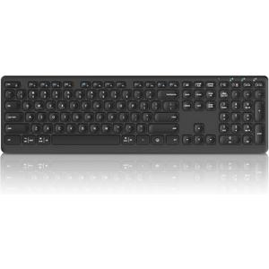 Wireless Bluetooth Keyboard, Support Multi Device Switching, Full Size, Scissor-Switch Keys Silent Design for Computer, Laptop, MacBook and iPad (US layout)