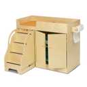 Monlurd 100% Birch Baby Changing Table with Stairs & Storage, Montessori Toddler Diaper Changing Station, Safe Nursery Furniture for Daycare & Home