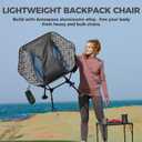 ATEPA UFO3.0 Ultralight Backpacking Chair, 330 lbs Heavy-Duty Aerospace Aluminum Folding Camp Chair with Hexagon Ergonomic Seat Anti-Sink Feet, Compact Portable Outdoor Gear for Hiking Fishing, Black