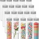 110ml Test Tubes with Screw Caps: 20pcs Clear Plastic Storage Tubes for Tea Leaves - Candy Containers for Wedding Party Christmas Dcor