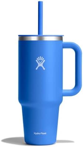Hydro Flask 40 Oz Travel Tumbler with Handle, Lid and Straw - Insulated Stainless Steel in Cascade