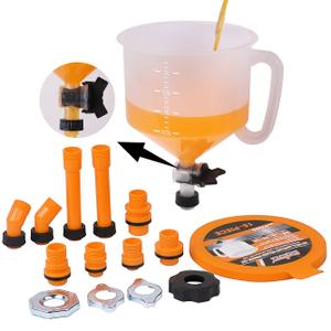 HORUSDY No-Spill Coolant Funnel Kit, Spill Proof Funnel Bleeder with Adapters. Universal Fitment