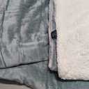 KAWAHOME Sherpa Fleece Twin Size Blanket for Bed - Extra Warm and Heavy Thick Blankets for Winter, Super Soft 500GSM Plush Blanket, 66"X 90" Spa Blue