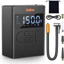 Tire Inflator - 150PSI Portable Air Compressor, 2X Fast & Smart Rechargeable with Digital Pressure Gauge, LED Light for Cars, Motorcycles, Bikes, Balls
