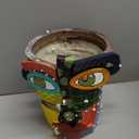 LCCCK Colorful Face Planter Funky Head Planters for Indoor Plants, Succulent Pots with Drainage for Home Unique Decor, Large Abstract Flower Pots for Indoor Outdoor Garden Cute Plant Decor