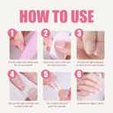 96PCS Press on Nails Short Almond False Nails Full Cover Nails Kit with Flower Designs,Glue on Nails for Women and Girls