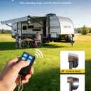 KYX Electric Jack 5000/7500lb, with Remote, Heavy Duty RV Electric Tongue Jack, 9.84"-33.85" Lift, Manual Crank Handle & Jack Cover for RVs & Travel Trailers, Black