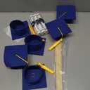 Breling 12 Pcs Blue and Gold Graduation Centerpiece Sticks Felt Graduation Scroll Diploma and Grad Cap with Tassel Decor 2026 Table Toppers Centerpiece Party Supplies for Grad Party Decorations