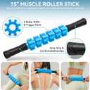 Krightlink 5 in 1 Foam Roller Set for Deep Tissue Muscle Massage, High Density Trigger Point Fitness Patented Exercise Foam Roller, Massage Roller, Massage Ball, Resistance Band, for Whole Body