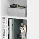Furinno LUDER Book Shelf, 3-Cube Bookshelf, Bookcase with Open Shelves, 9.3 x 12 x 31.5, Easy Assembly, for Living Room, Bedroom, Home Office, White, 3-Tier Cube