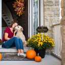 Heavy Duty No Soliciting Sign for House - All Metal Construction No Soliciting Yard Sign - 14" x 7" - Aluminum - with 28" Stake (Gold)