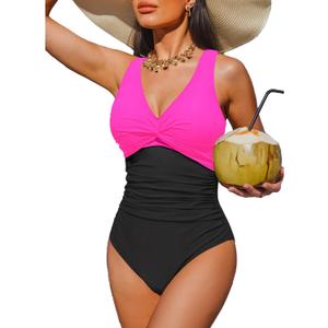 Holipick Women Tummy Control One Piece Swimsuit - Push Up Bathing Suit Full Coverage Slimming Swimwear
XXL