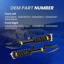 2PCS Front Shock Strut Assembly Fit for 2011-2016 BMW F06 F10 F11 F12 F13 F18 xDrive AWD, Fit for 2011-2016 535i 550i, Fit for 2013-2019 650i 640i xDrive Gran Coupe Replace 31316784013 31316798779