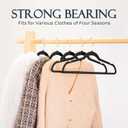 HOUSE DAY Black Velvet Hangers 60 Pack, Non Slip Clothes Felt Hanger Heavy Duty for Coat, Premium Slim Space Saving Suit Hangers for Closet Organizer, 360 Rotating Silver Hook