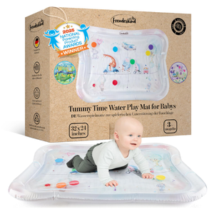 Premium Water Play Mat XXL – Award-Winning Inflatable Tummy Time Water Mat – Sensory & Motor Development Designed by Professional Educators – Certified 100% Baby-Safe Materials