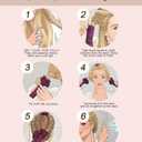 Heatless Curls Overnight Hair Curler to Sleep in Soft Large Jumbo Hair Rollers Flexi Rods for Long Hair Blowout Look Big Curl, No Heat Overnight Curls Satin Heatless Curling Rod Set with Claw Clip, Pink