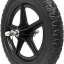 12 Inch Balance Bike Replacement Wheel, EVA Foam Balance Bike Wheel Compatible with Strider, Black