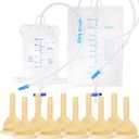 External Catheter for Men, 10pcs Condom Catheters External self Sealing Tape Set, 1pcs XL Catheter Leg Bag (500ml), 1pcs Extra Large Catheter Urine Bag (2000ml) (1.38inch/35mm)