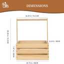 3 Pieces Wooden Baby Shower Crates ,Natural Pine wood Baby Gift Crates,Storage Crates For Organizer.(3)
