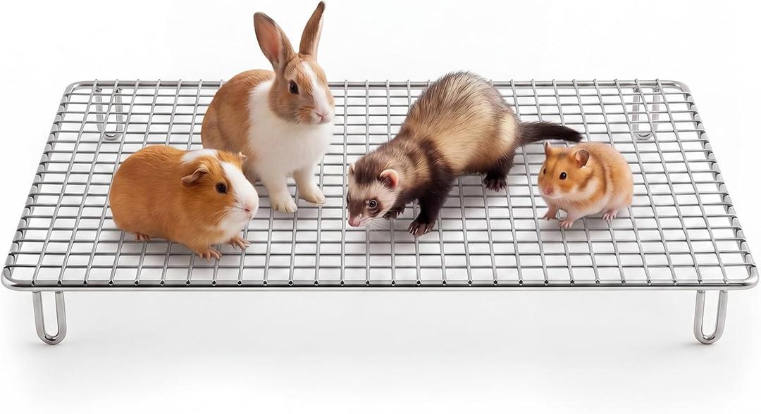 Maxcheck Stainless Steel Grids for Large Rabbit Litter Box Heavy Duty Cage Grid for 22x18x3 Inch Cage, Easy Clean Replacement-cage Bottom for Rabbit, Cat, Guinea Pig & Chinchilla