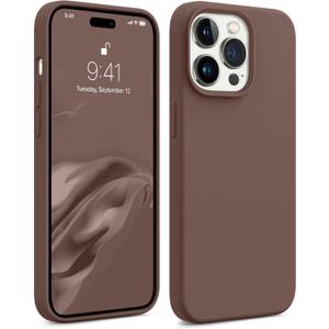 AOTESIER Shockproof Designed for iPhone 14 Pro Max Case, [Food Grade Silicone] [Military Drop Protection] with Anti-Scratch Lining Protective Phone Case for 14 ProMax, 6.7 inch, Chocolate