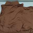 Koscacy Womens Tennis Dress Sleeveless Pleated Golf Dresses with Shorts 1/4 Zip Up Polo Collar Workout Athletic Outfits (Brown, S)