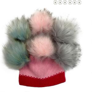 Furryvalley Faux Fur Pompom 6pcs DIY Crafts Fluffy Balls for Hat Shoes Scarves with Snap Fastener Removable Knitting Hat Horse Riding Hat Silk Accessories 6 Inch Extra Large (3 Popular Mix Colors)