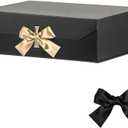 GoooodGift Black Extra Large Gift Box 16x14x5.3 Inches,Gift Box with Lid Magnetic Closure, Groomsman Proposal Box, Rectangle Collapsible Gift Boxes for Large Gifts (Matte Black), 1 count