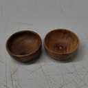 Santa Barbara Design Studio Acacia Wooden Pinch Bowl Set Mini Serving Bowls for Dips, Sauces, Condiments, Set of 2, Dark Wood
