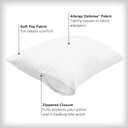 Set of 2 Standard/Queen AllerEase Pillow Protectors - Moisture Wicking, Advanced Allergy Protection - Premium Polyester, Zippered Protectors