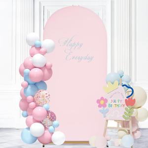 SoarDream Pink Spandex Arch Cover 6FT Wedding Arch Backdrop Cover Stretchy Backdrop Chiara Wall Arch Stand Cover for Wedding Birthday Balloon Decorations- Ideal for Balloon Arches