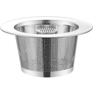 Kitchen Sink Strainer Stainless Steel, Kitchen Sink Drain StrainerSink Strainer for Most Kitchen Sink Drain Basket,Wide Rim Design (1, Silvery)