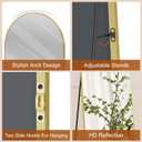 ZHUNFA Full Length Mirror,58"x16" 3" in Mirrors for Wall Full Length,Standing or Leaning,Full Body Mirrors with Aluminum Alloy Frame,Home Decor,Gold