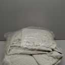 Masaca Oversized King Quilt(118"x106"),3 Pieces Wheat Ruffled California King Bedspread Lightweight Crinkled Farmhouse Shabby Boho Chic Reversible Stone-Washed Microfiber Bedding Set Extra Soft