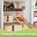 [100% Eco-Friendly] Disposable Food Containers with Lids Sugarcane Pulp Take Out Boxes, Biodegradable, Compostable, Microwave Safe Lunch Containers Pack of 50 (24 OZ)