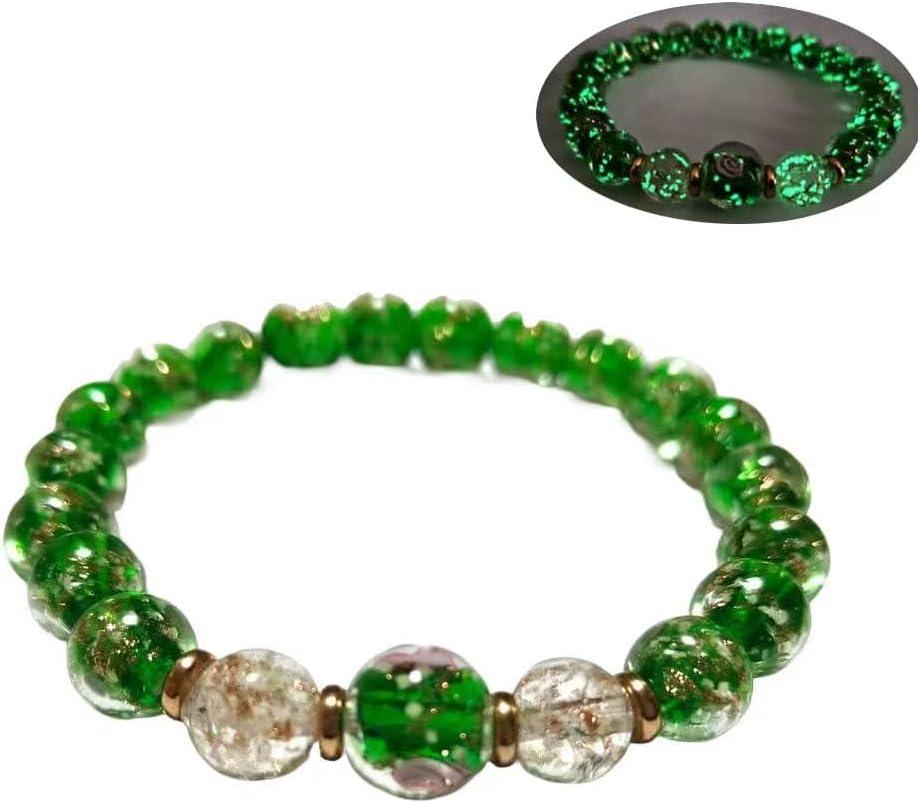 Handmade Glow-in-the-Dark Beaded Bracelet, Luminous Wrist Accessory, Fashion Bracelet for Women, Ideal Gift for Night Events, Parties & Birthdays