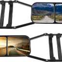 Black Car Towing Mirror Clip on Side Extension Towing Mirror 360 Degree Rotation Adjustable Dual View Tow for Car Truck Auto Caravan(2 Pcs)