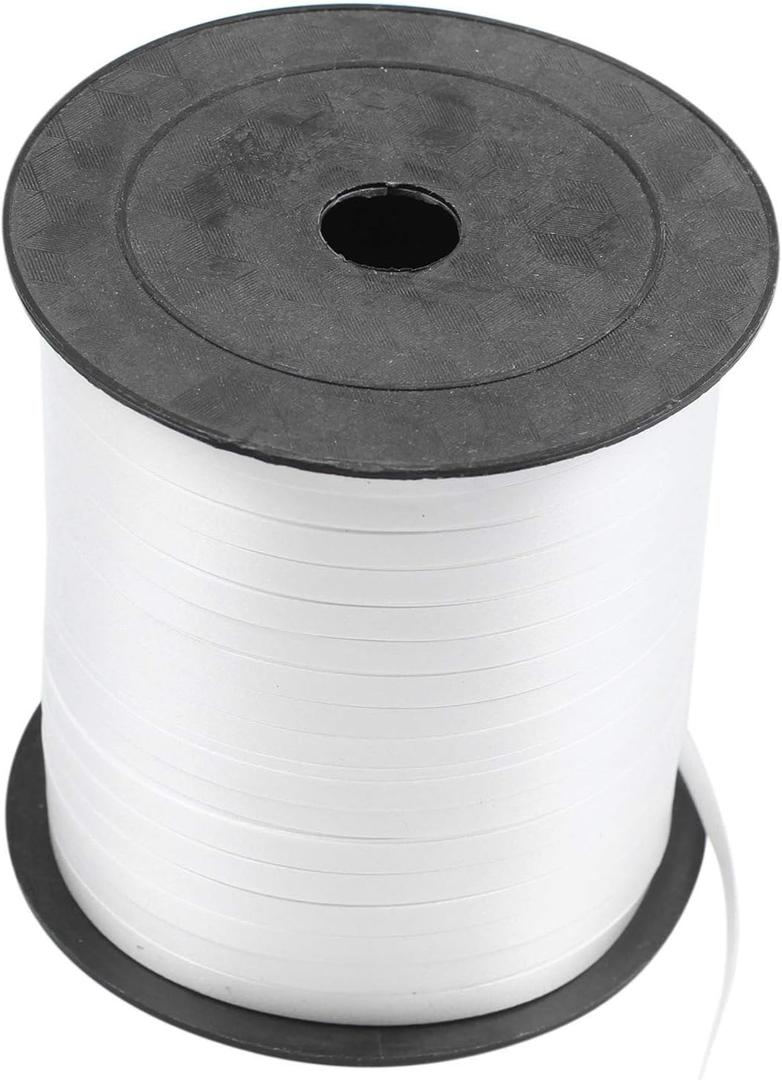 1 Roll Balloon Ribbon 225m 5mm for Wedding PartyWhite