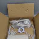 2 Pack Plug in Pendant Light, Hanging Light with 15Ft Clear Cord, On/Off Switch, Beige Linen Fabric Lamp Shade, Hanging Light Fixture for Bedroom, Kitchen, Living Room, Dining Table